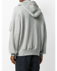 Sweat à capuche gris Sacai