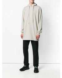 Sweat à capuche gris Rick Owens