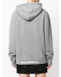 Sweat à capuche gris Karl Lagerfeld