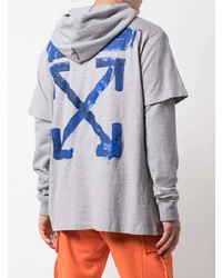 Sweat à capuche gris Off-White