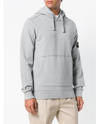 Sweat à capuche gris Stone Island