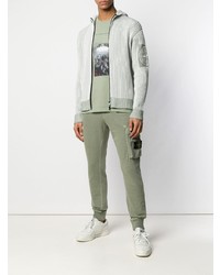 Sweat à capuche gris Stone Island