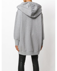 Sweat à capuche gris MSGM