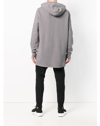 Sweat à capuche gris Rick Owens DRKSHDW