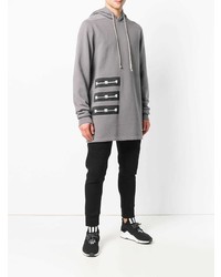 Sweat à capuche gris Rick Owens DRKSHDW