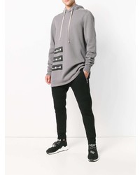 Sweat à capuche gris Rick Owens DRKSHDW