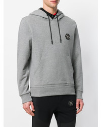 Sweat à capuche gris Philipp Plein