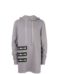 Sweat à capuche gris Rick Owens DRKSHDW