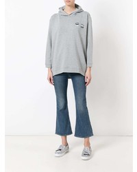 Sweat à capuche gris Chiara Ferragni