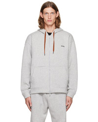 Sweat à capuche gris Zegna