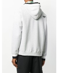 Sweat à capuche gris MSGM