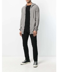 Sweat à capuche gris Rick Owens DRKSHDW