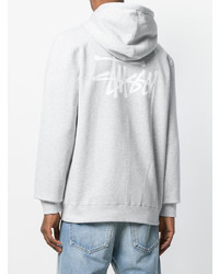 Sweat à capuche gris Stussy