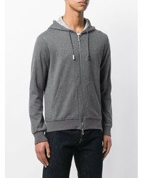 Sweat à capuche gris Eleventy