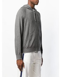 Sweat à capuche gris Z Zegna