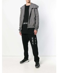 Sweat à capuche gris Rick Owens DRKSHDW