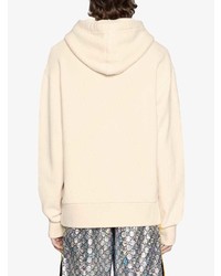 Sweat à capuche imprimé beige Gucci