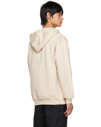 Sweat à capuche imprimé beige Adish