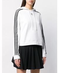 Sweat à capuche imprimé blanc et noir adidas