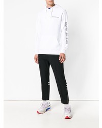 Sweat à capuche imprimé blanc et noir Calvin Klein Jeans