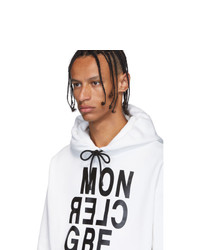 Sweat à capuche imprimé blanc et noir MONCLER GRENOBLE