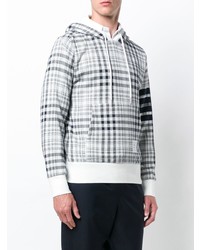 Sweat à capuche imprimé blanc Thom Browne