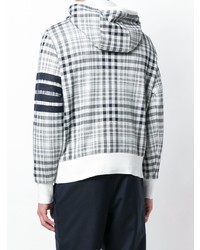 Sweat à capuche imprimé blanc Thom Browne