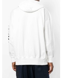 Sweat à capuche imprimé blanc Y-3