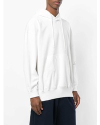 Sweat à capuche imprimé blanc Y-3