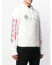 Sweat à capuche imprimé blanc Off-White