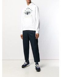 Sweat à capuche imprimé blanc Kenzo