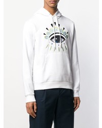 Sweat à capuche imprimé blanc Kenzo