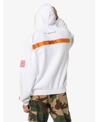 Sweat à capuche imprimé blanc Heron Preston