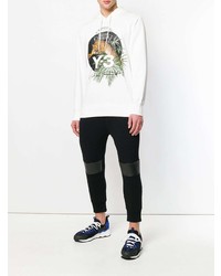 Sweat à capuche imprimé blanc Y-3