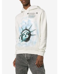 Sweat à capuche imprimé blanc Off-White