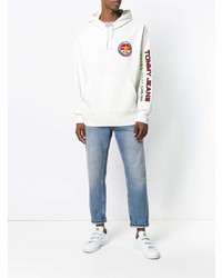 Sweat à capuche imprimé blanc Tommy Jeans