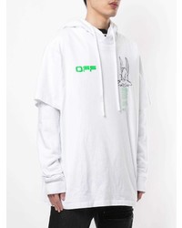 Sweat à capuche imprimé blanc Off-White