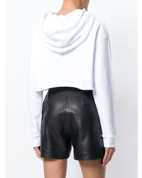 Sweat à capuche imprimé blanc MSGM