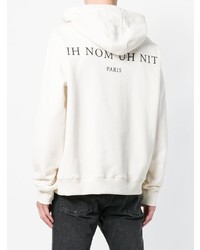 Sweat à capuche imprimé blanc Ih Nom Uh Nit