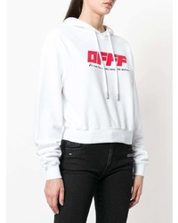 Sweat à capuche imprimé blanc Off-White