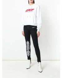 Sweat à capuche imprimé blanc Off-White