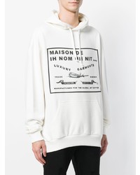 Sweat à capuche imprimé blanc Ih Nom Uh Nit