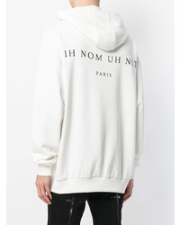 Sweat à capuche imprimé blanc Ih Nom Uh Nit