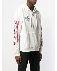 Sweat à capuche imprimé blanc Off-White