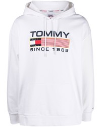 Sweat à capuche imprimé blanc Tommy Jeans