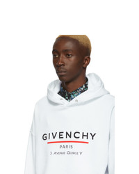Sweat à capuche imprimé blanc Givenchy