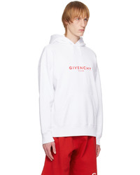 Sweat à capuche imprimé blanc Givenchy