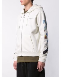 Sweat à capuche imprimé blanc Off-White