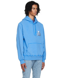 Sweat à capuche imprimé bleu clair Eytys