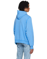 Sweat à capuche imprimé bleu clair Eytys